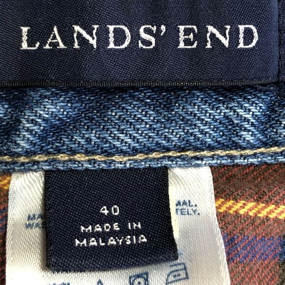 Lands' End Blue Denim Men's Jeans 100% Cotton Size 40 - Picture 6 of 9